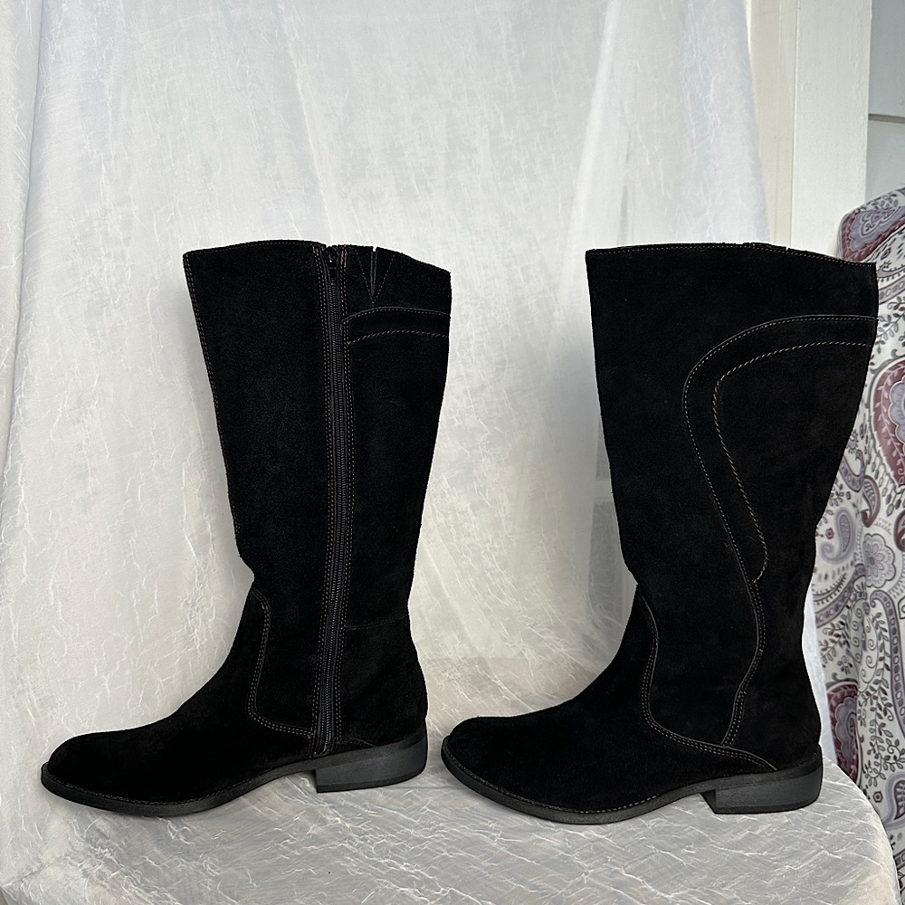Easy spirit Suede Leather Knee High Black Boots | Sz 7 - Picture 3 of 16